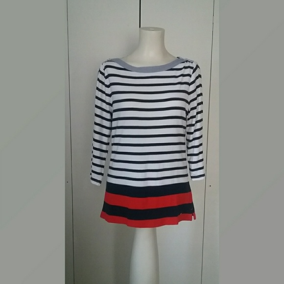 Tommy Hilfiger Stripe Red White and Blue Top - Picture 1 of 6